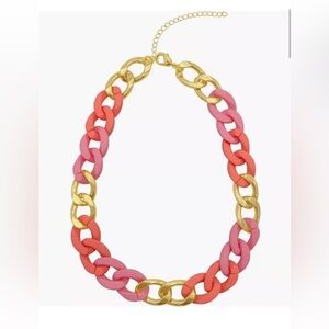 Adornia Unique Pink Curb Chain Necklace NWT $110